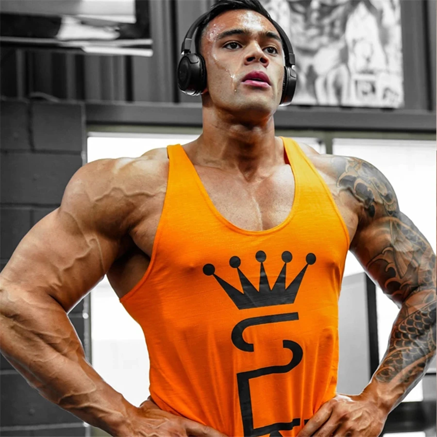Mens tank tops shirt gym tank top fitness clothing vest sleeveless cotton man canotte bodybuilding hombre man clothes wear