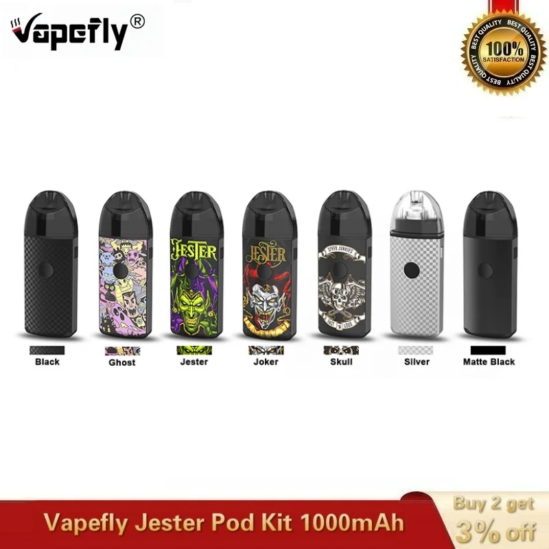 Оригинальный Vapefly Jester Pod Kit аккумулятор 1000 мА/ч 2 мл Ремонтный капельный контейнер