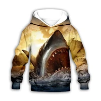 shark 3d printed hoodies family suit tshirt zipper pullover kids suit sweatshirt tracksuitpant shorts 07
