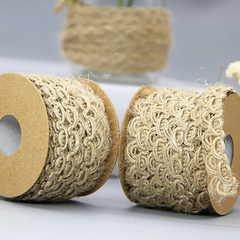 Витые деревенские джутовые ленты 5 м для рождества свадьбы вечеринки