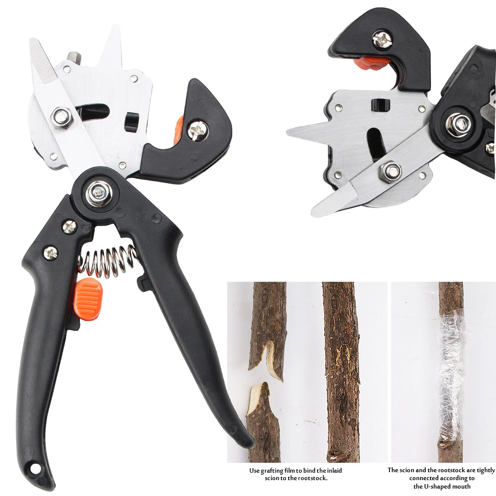 

Multifunction Garden Fruit Tree Grafting Shear Home Gardening pruning Tool and Tape Suit Farming Shears Potted Plants Shears