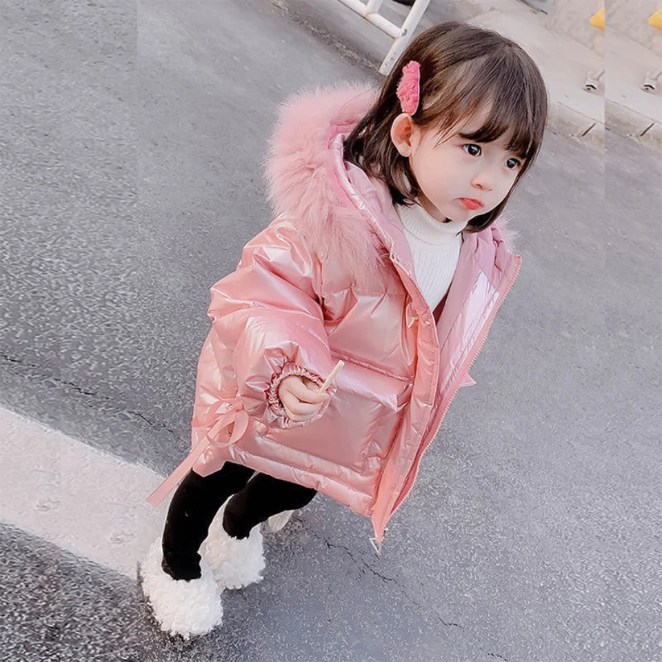 

Cute Baby Girls Jacket Kids Solid Color Coats With Hoodie Autumn And Winter Girl Clothes Infant Children Clothing For Girls Coat