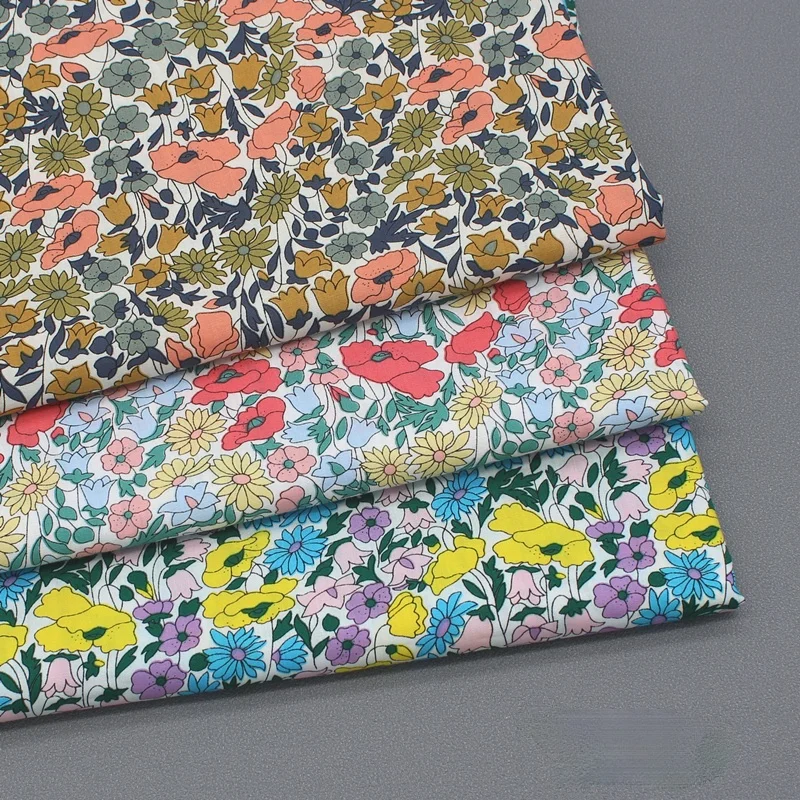 50x145 см модные пасторальный цветочный из хлопчатобумажной ткани DIY Швейные платье