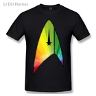 LIDU Звездный Путь Открытие Звездный Флот Дельта геев гордость футболки женские мужские футболки хлопковые летние футболки графика футболки топы