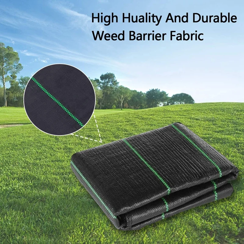 

8 Packs Of 4 Feet x 4 Feet Weed Barrier Fabrics Heavy Weed Barrier Landscape Fabrics for Outdoor Gardens