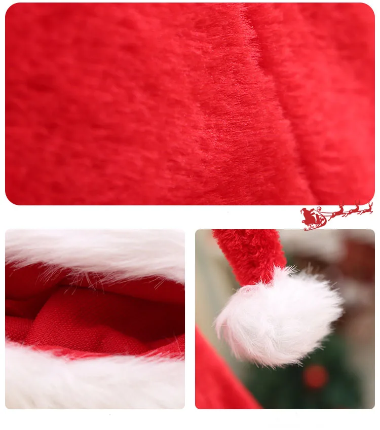 

Santa Claus Hats Chistmas Tree Hanging Decoration Long Adult/Kid Hairy Red Cap Xmas Party Supply Gift Christmas