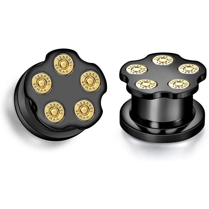 Нержавеющая сталь ушные туннели пробки датчик серьга винт расширитель для спины