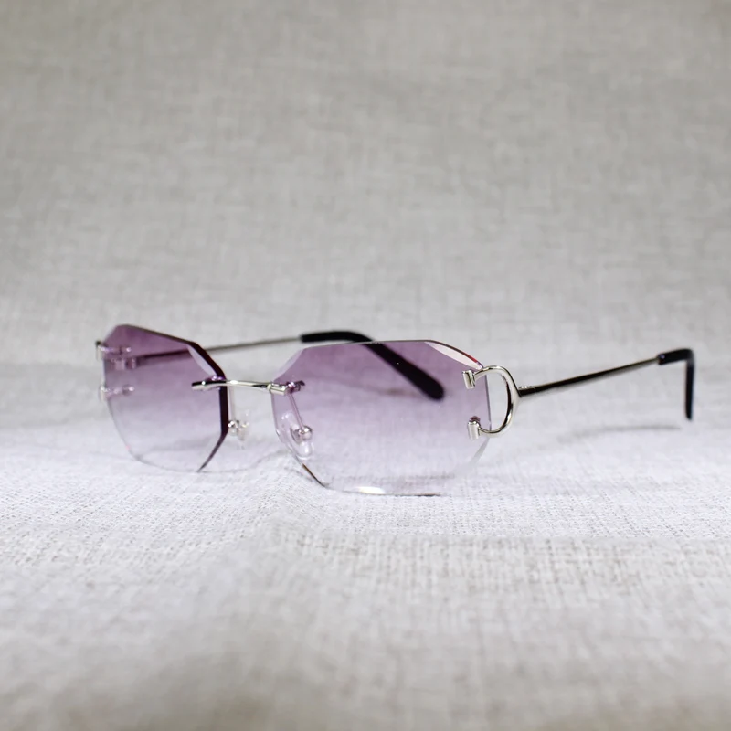 Солнцезащитные очки без оправы для мужчин и женщин аксессуары защиты глаз с