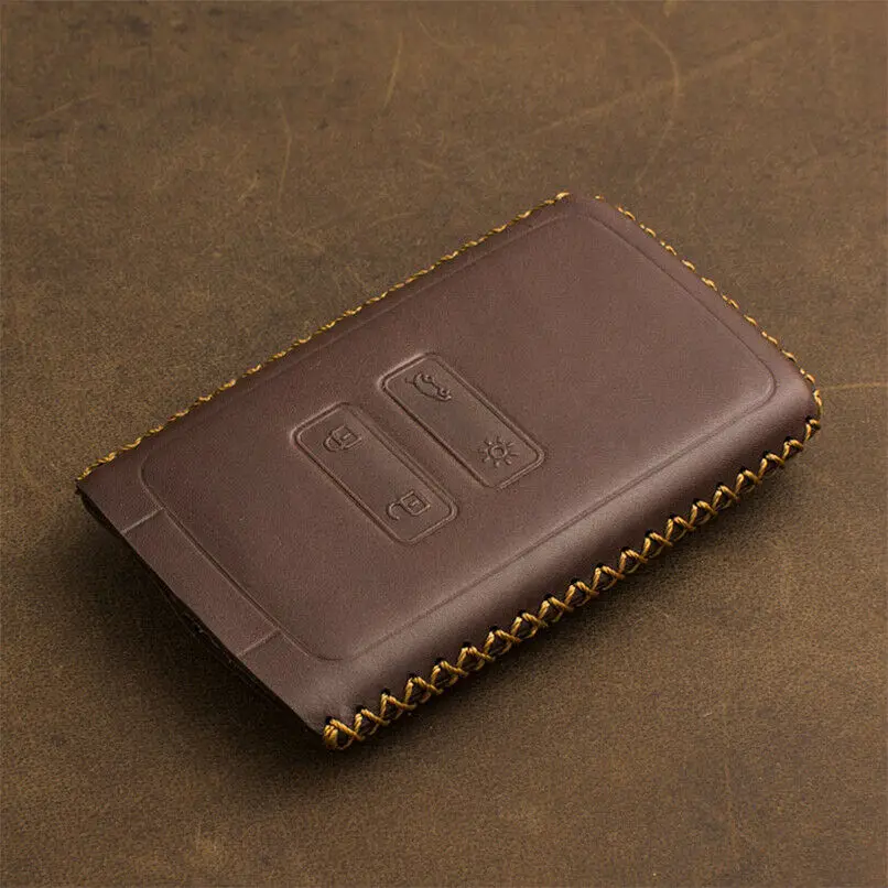 Кожаный чехол для дистанционного ключа в стиле ретро Renault Megane Koleos Kadjar Captur