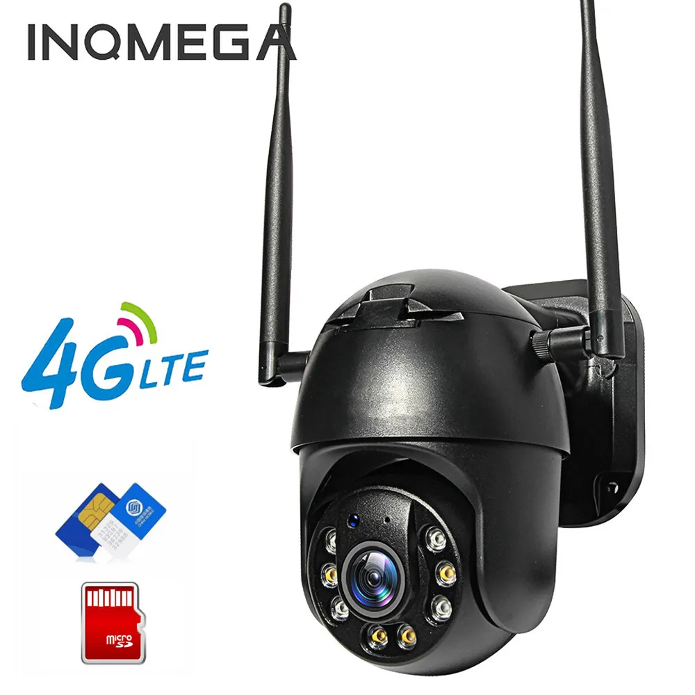 IP камера INQMEGA 4G SIM карта Wi Fi 4 кратный цифровой зум PTZ|Камеры видеонаблюдения| |
