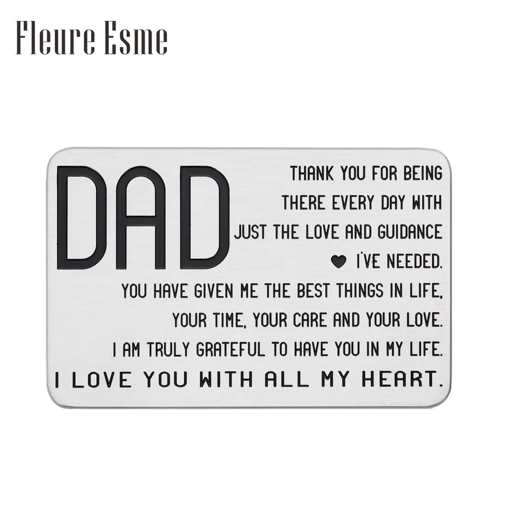 

Fathers Day Wallet Insert Card Birthday Gifts I Love You with All My Heart Dad Gifts From Daughter Son To Daddy Stepdad