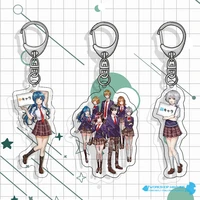 bottom tier character tomozaki cosplay anime manga couple male student school bag pendant car mobile phone acrylic keychain 6cm
