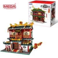 gifts box xingbao 01004 chinese kongfu street big building series martial arts hall with figures building blocks bricks toy