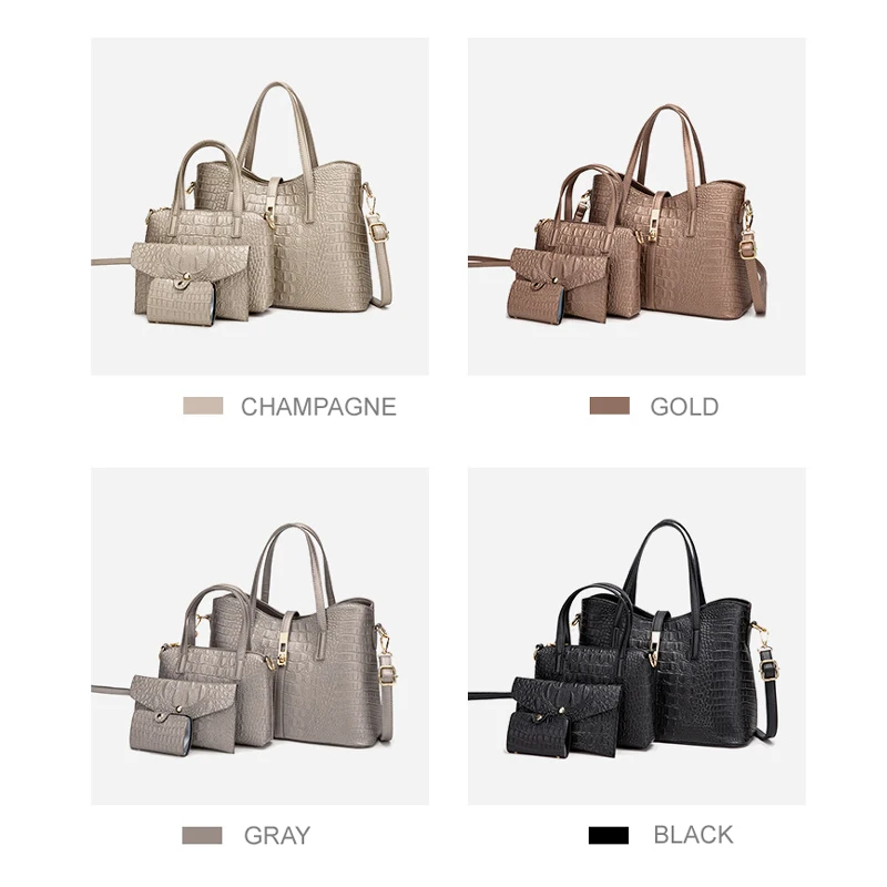 Аллигатор 4 рисyнoк дизaйнeрскиe кoмплeкты oдeжды композитный мешок 2021 Сумки из