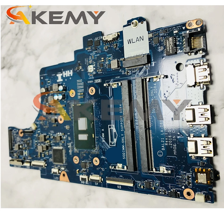 CN-02R3V9 02R3V9 057K0H 57K0H для DELL 15 5567 17 5767 ноутбук материнская плата BAL21 LA-D802P W/ Core i3