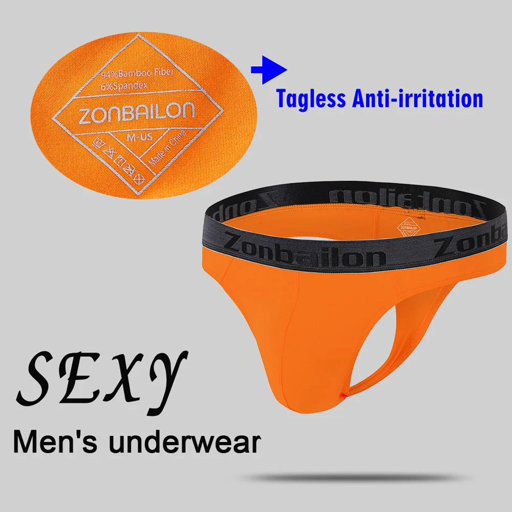 Sexy Bikini Men's Thongs Men Low Rise Comfortable Ventilation Underwear Solid Male Briefs