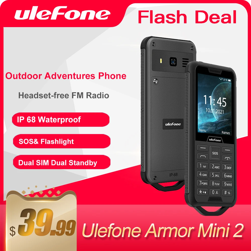 Сотовый телефон Ulefone Armor Mini 2 приключения на открытом воздухе 4 дюйма беспроводное