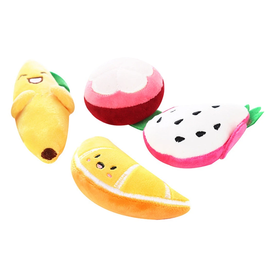

Cat Toy Catnip Toys Funny Interactive Plush Cat Toy Pet Kitten Fruit Cat Toy Pitaya Mangosteen Orange Banana Cats Toy