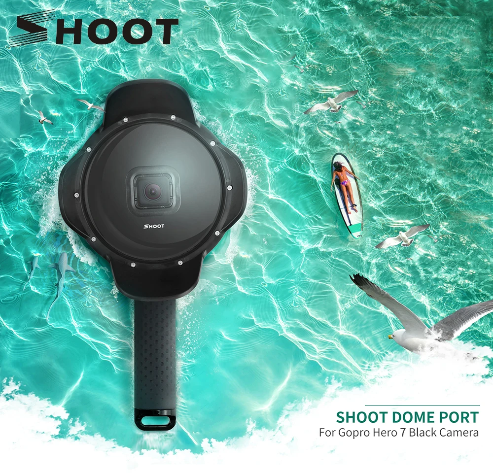 SHOOT 6 дюймов купольный порт для дайвинга GoPro Hero 7 5 Black S Port s Camera с водонепроницаемым