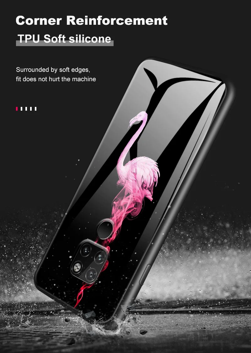 Чехол из закаленного стекла для huawei Enjoy 9s Honor 7A Pro 7C 7X 8A 8X9 10 Lite Magic 2 Play mate 20 Pro Nova2 3 4 Design Animal Capa