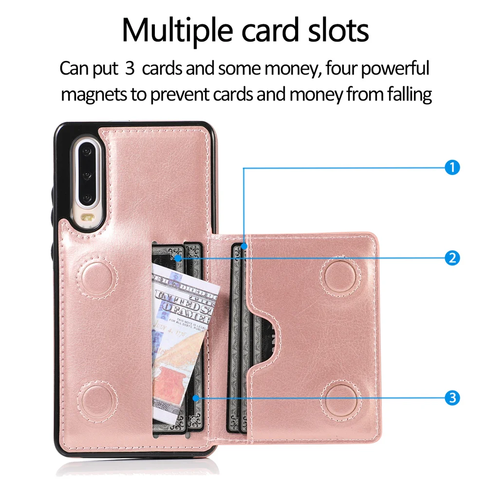 slim leather p30 phone bag case for huawei p20 mate 30 20 lite pro luxury wallet card slot magnetic stand shockproof cover coque free global shipping