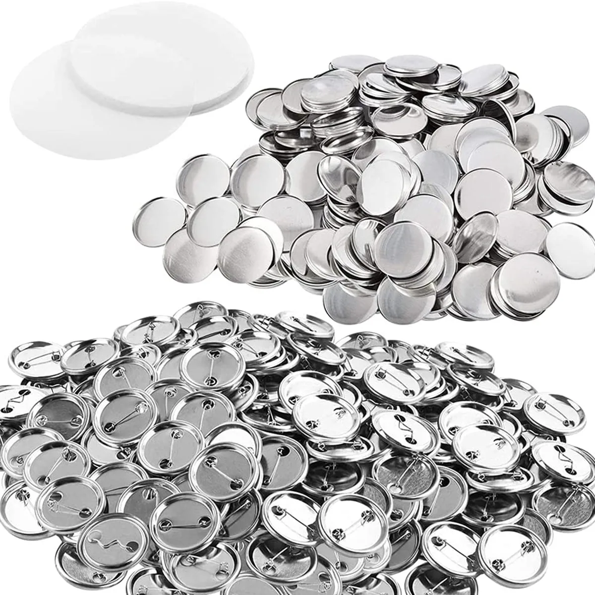 100/200PCS Blank Pins Badge Button Parts Iron-Base DIY Badges Set 25/32/37/44/56/58/75MM Metal Maker Supplies | Дом и сад