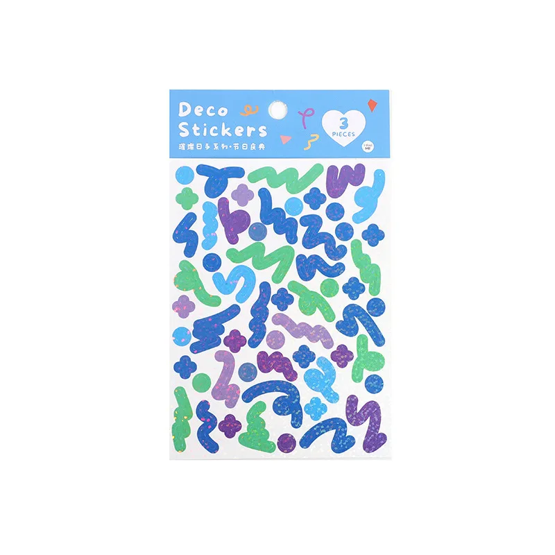 

Changing 3 Sheets Rainbowsky Series Stickers Decoration Colorful Hand Account DIY Material