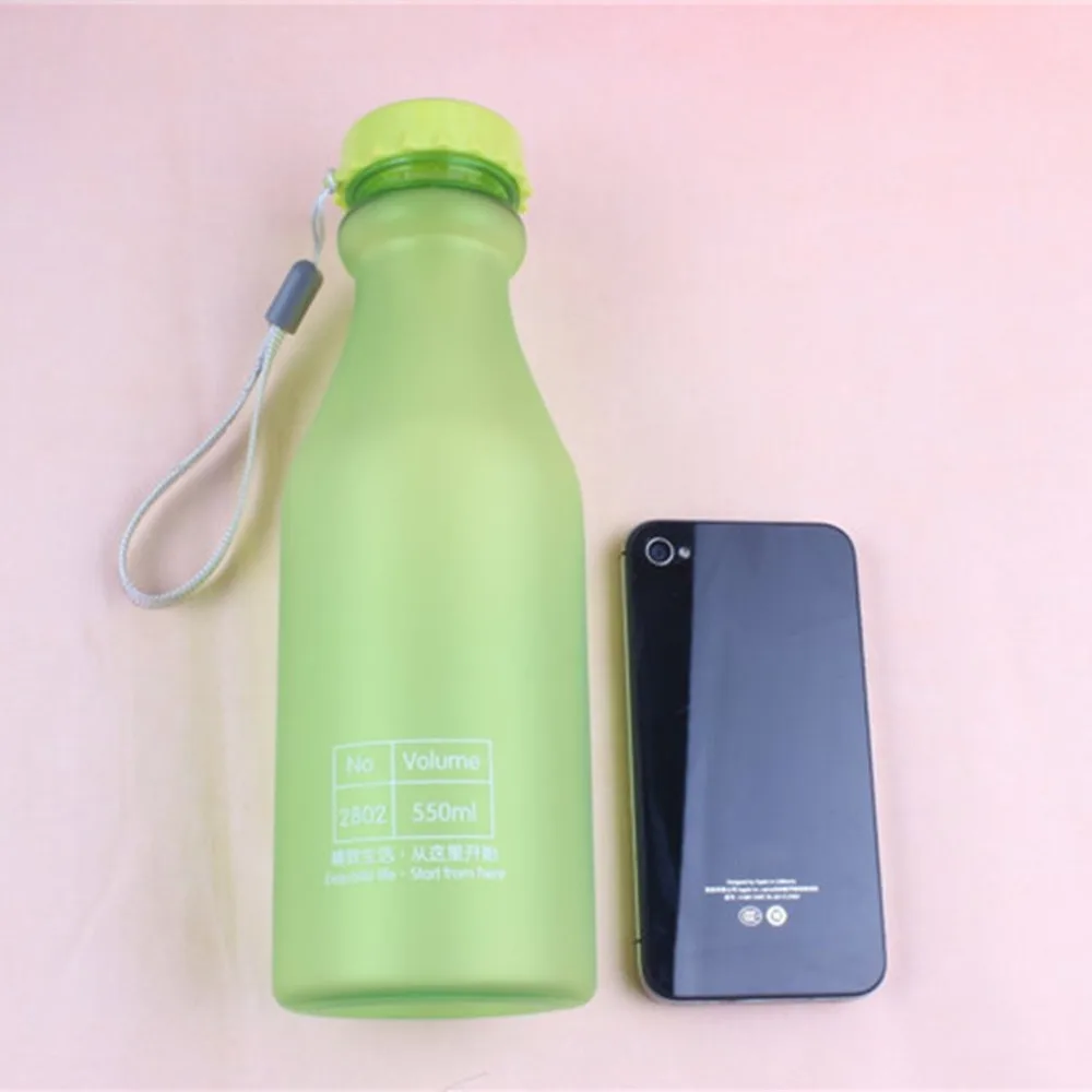 Пластиковая Спортивная бутылка для воды Небьющийся матовый герметичный