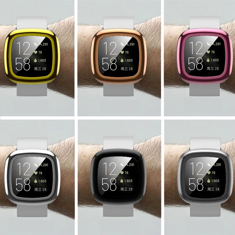Мягкий чехол из ТПУ Для Fitbit Versa 3 цветной Водонепроницаемый защитный s |