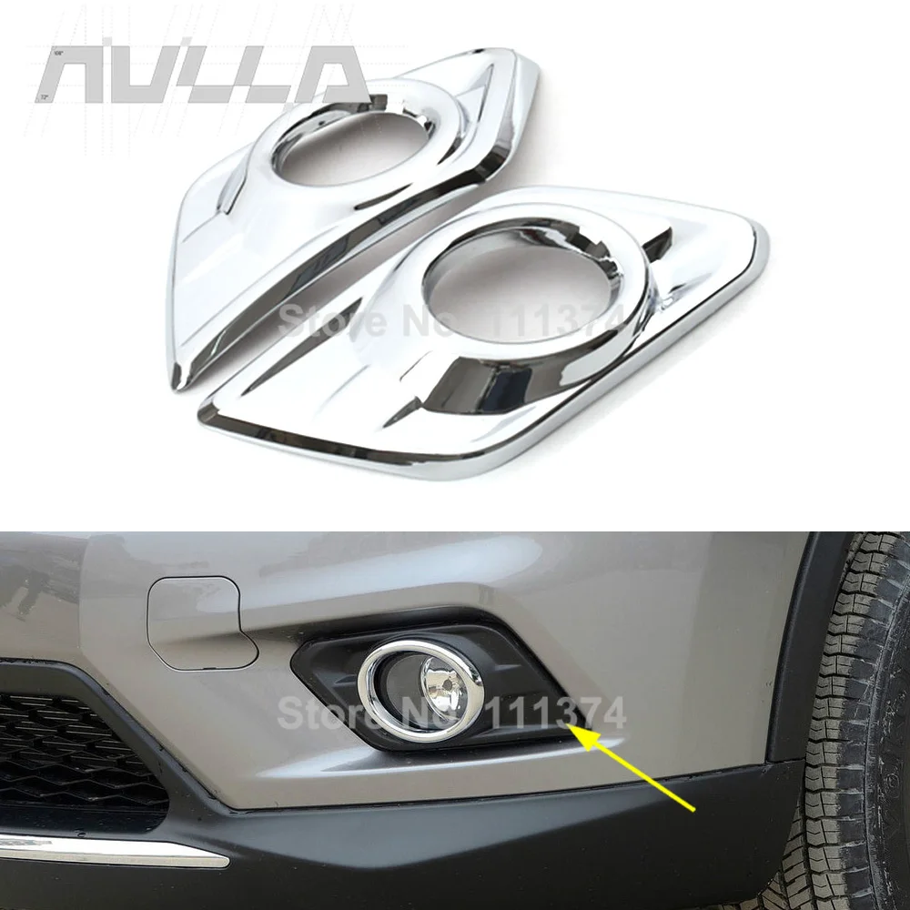 

Для Nissan X-trail T32 Rogue 2014 2015 2016 ABS Хромированная Автомобильная передняя противотуманная фара декоративная крышка отделка внешние части