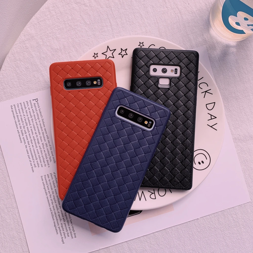 Силиконовый чехол для Samsung Galaxy S8 S9 S10 S10e S20 Ultra Note 8 9 10 J4 J6 A8 Plus A21s плетеная сетка