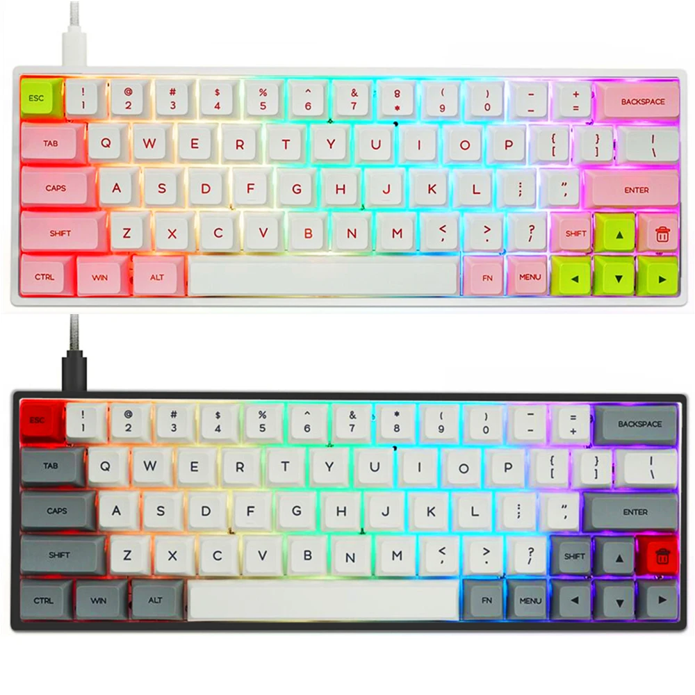 Gk64xs gk64x kailh тихий красный коричневый переключатель Горячая Замена bluetooth Двойной