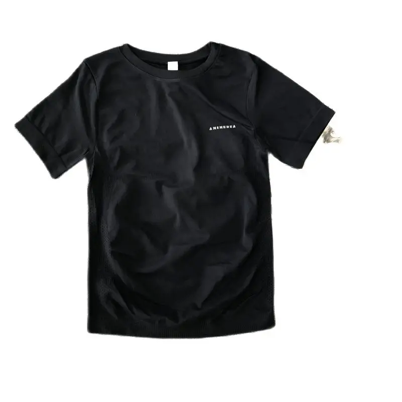 Новое поступление женская футболка для йоги с коротким рукавом дышащая