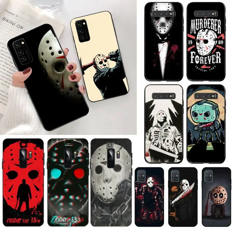 YJZFDYRM Jason Voorhees черный корпус телефона для Samsung S20 plus Ultra S6 S7 edge S8 S9 S10 5G lite 2020|Бамперы| |