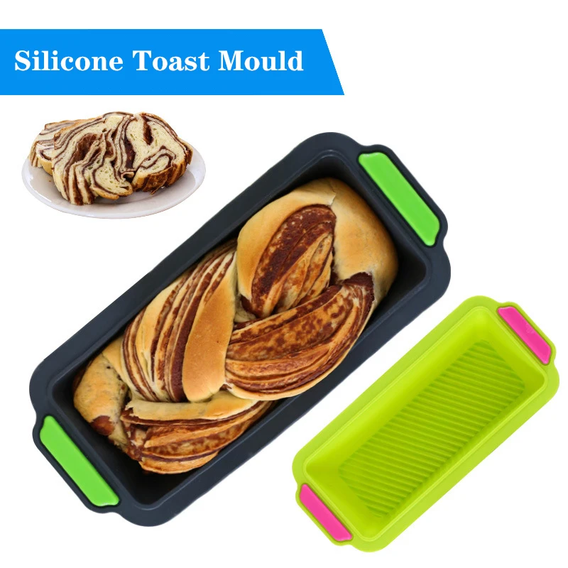 

Platinum silicone rectangular cake mold high temperature resistant non stick cake rectangular toast mold can be put into the ove