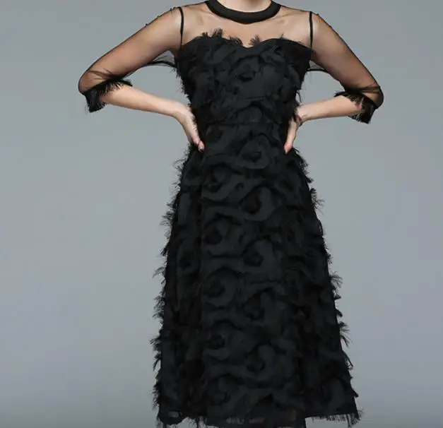 Роскошные женские вечерние платья новое поступление 2019 осеннее винтажное платье