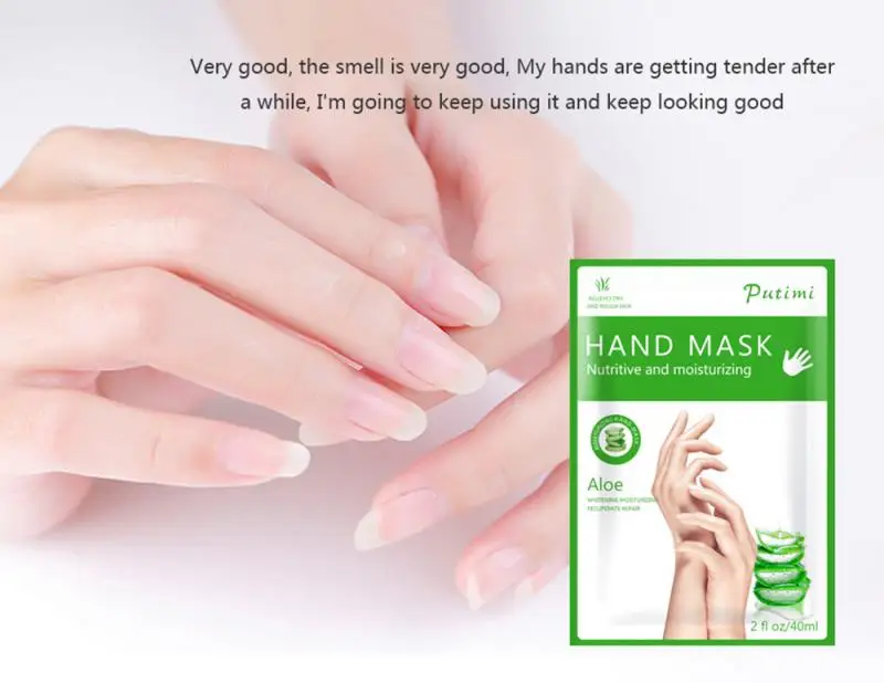 

Aloe Hand Mask Peel Hand Care Moisturize Spa Gloves Whitening Hand Cream Exfoliating Hand Scrub Remove Dead Skin Tender skin NEW