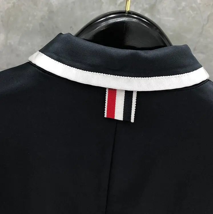 Модная брендовая ветровка TB THOM осенне-зимнее мужское длинное пальто с отложным