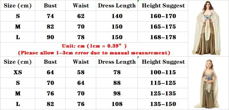 Взрослые дети Египет Нил Фараон Клеопатра Костюм для женщин девочек семейный