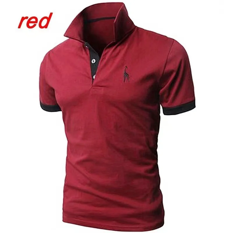 

New Summer Men Polo Shirts Casual Business Social Short Sleeve Mens Shirts Stand Collar Embroidery Polo Shirt Men