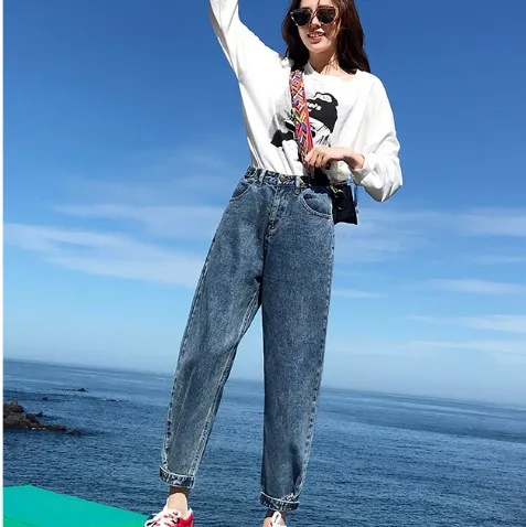 2020 осенние модные женские джинсы длиной до щиколотки Элегантные повседневные