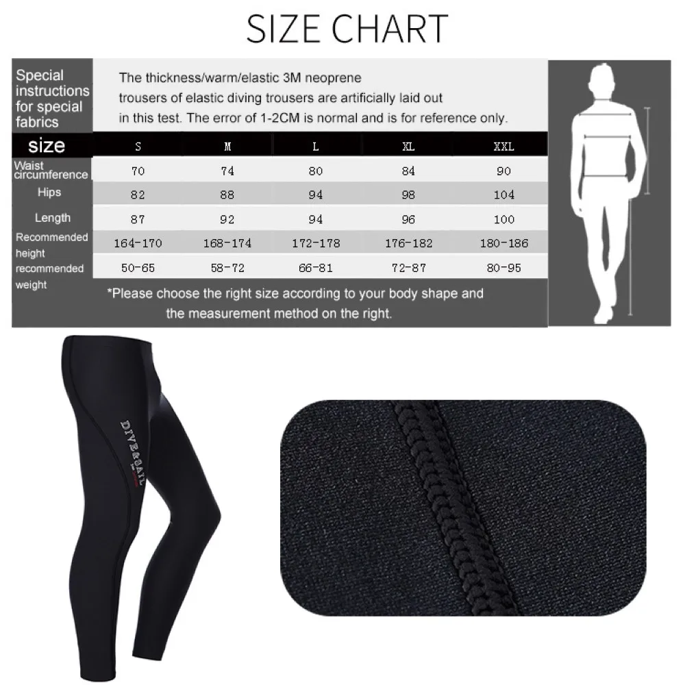 

Men Diving Wetsuit 3mm Neoprene Long Sleeve Top Pants Warm Diving Suit for Scuba Jump Surfing Kayaking Canoeing
