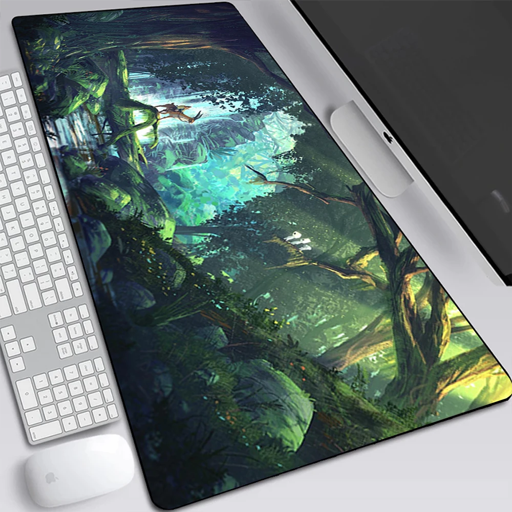 Большой игровой коврик для мыши в стиле аниме и персонажа из мультфильма