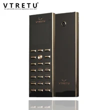 VTRETU V02  Luxury Celulares Dual Sim BT Dial Mini Card Metal Body Key Cell Phone GSM Senior Bar Russian