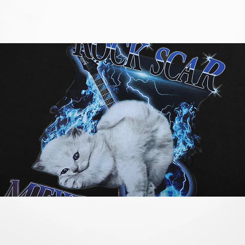 Забавная футболка с рисунком стоящего мема 3D котом мужские предварительно