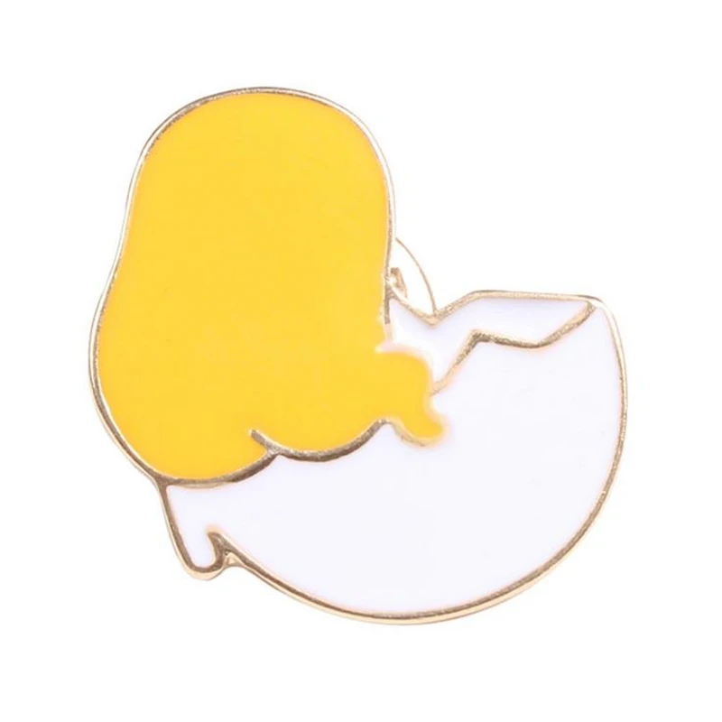 

Cartoon Gold Color Egg Pin Metal Enamel Pins and Brooches for Fashion Lapel Pin Backpack Bags Dress Badges Accessories Kid Gifts
