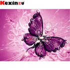 Алмазная 5D картина красная бабочка, мозаика сделай сам с полными квадратнымикруглыми стразами, вышивка крестиком, наклейки на стену, Декор, подарок X054