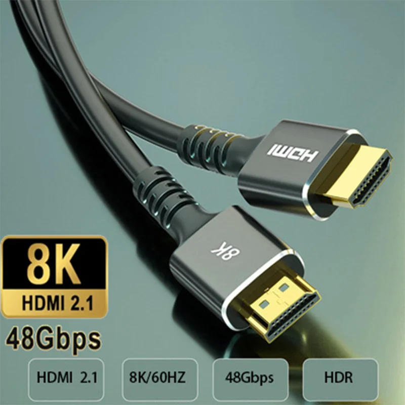 

8K HDMI 2.1 HDR Video Cable for Projector TV Computer Monitor Laptop Amplifier PS4 PS5 RTX3080 NS High Definition