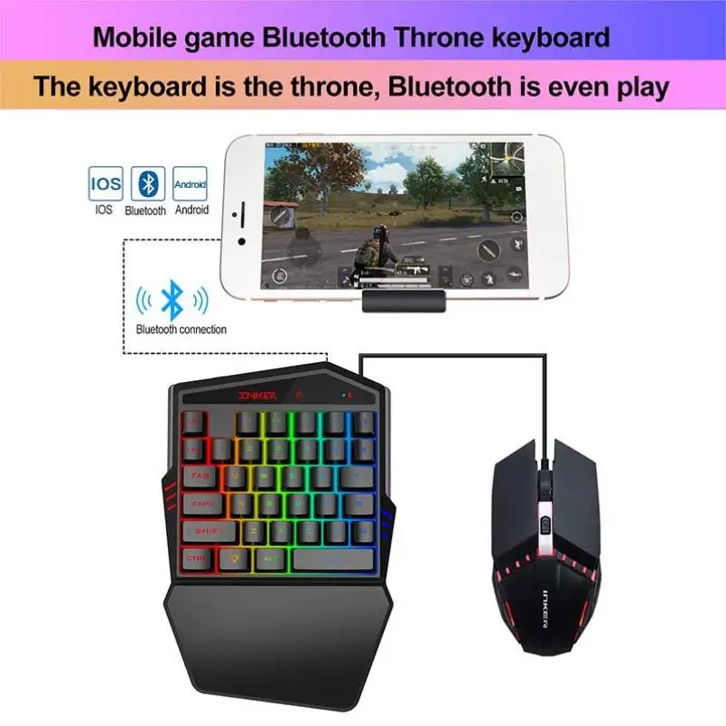 

K99 Wireless Bluetooth Keyboard And Mouse Set Ergonomic Mute Mice 35 Keys Gaming Keyboard Kit BT4.2 Keypad For Loptop PC Phone