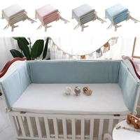 baby cot bumper crib rail padding one piece breathable crib bumper pad with invisible zipper for baby crib bedding room decor